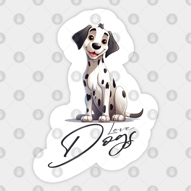 Dalmatian Dog Sticker by ArtRoute02